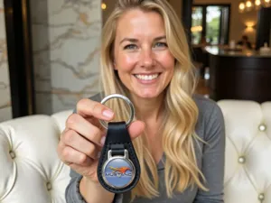 Keyring Leather Excellent Form Drift Style